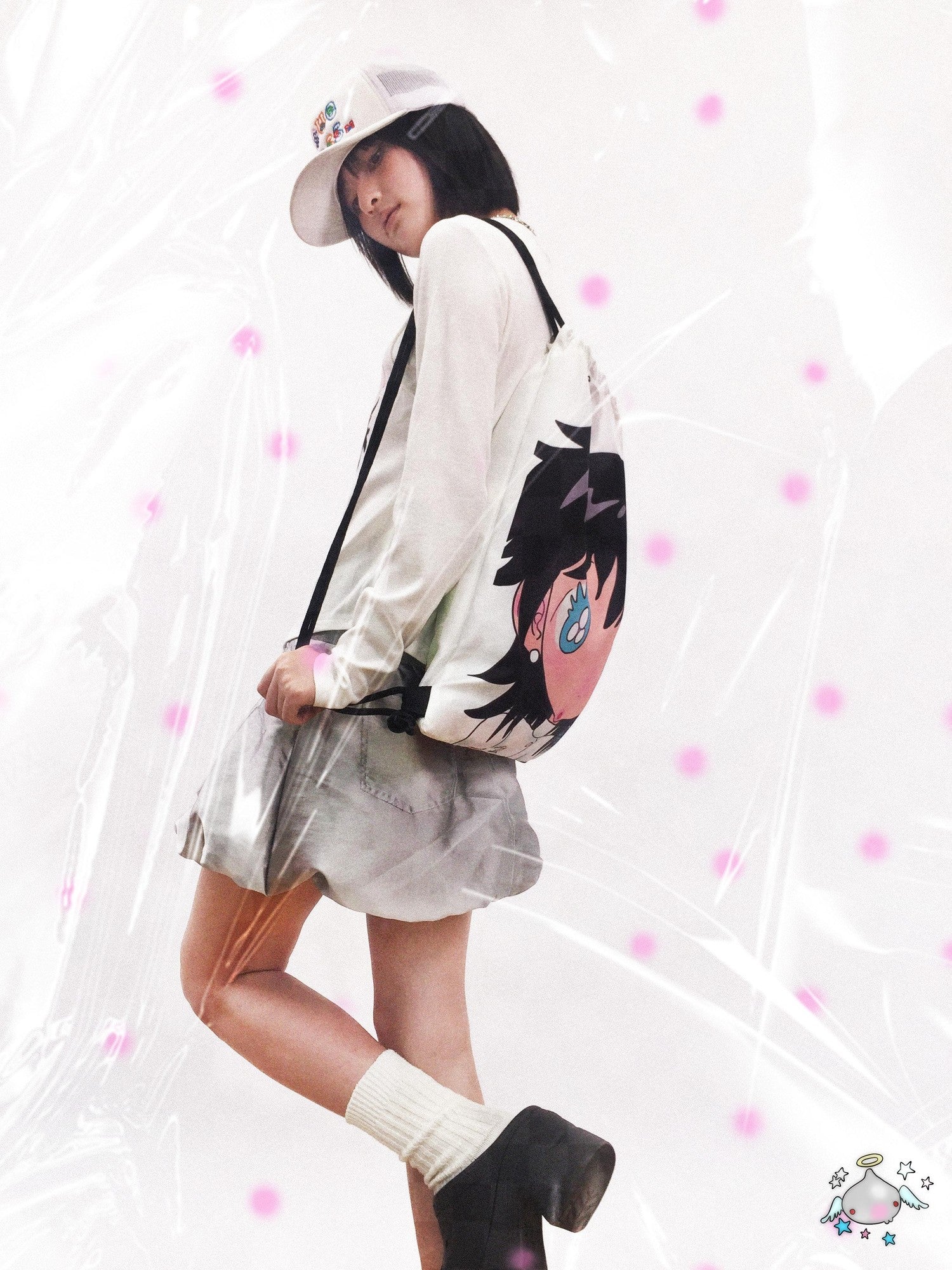 takeabreak Cartoon Double Sided Print Water Resistant Canvas Women&