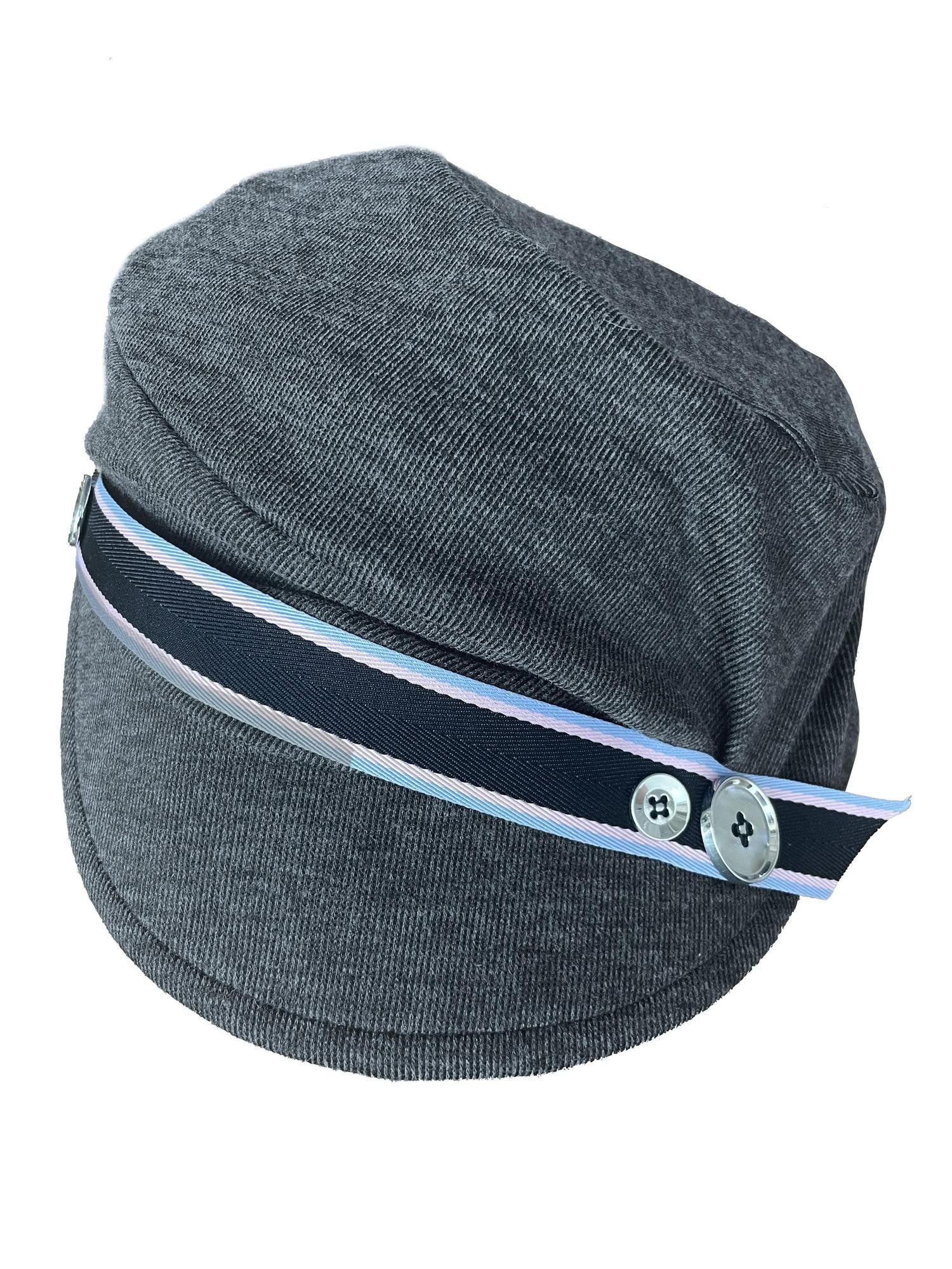 takeabreak Gray Korean Knit Button Detail Octagonal Women&