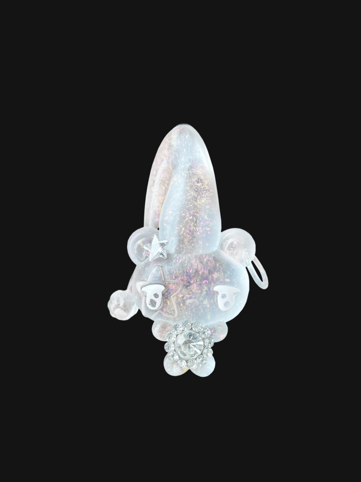 takeabreak Pink Sleeping Bear Crystal Pendant Women&