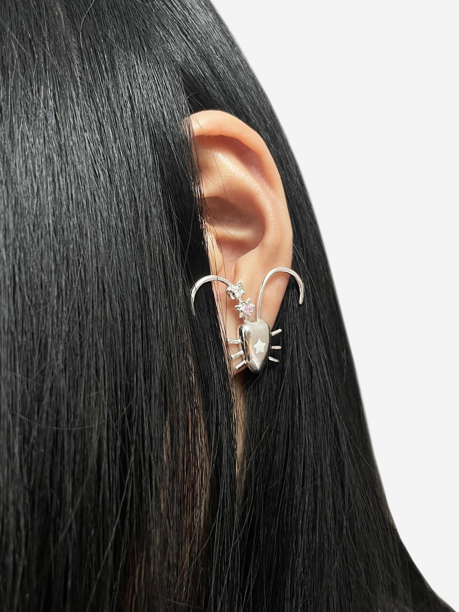takeabreak Punk Cockroach Zircon Heart Women&