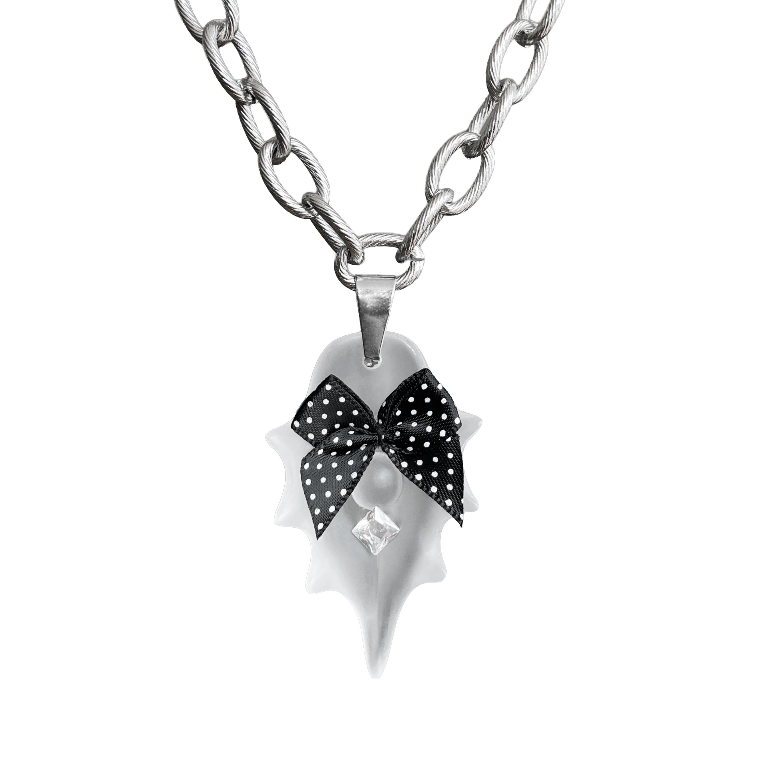 takeabreak_Transparent_Shell_Zircon_Inlay_Polka_Dot_Bow_Women&