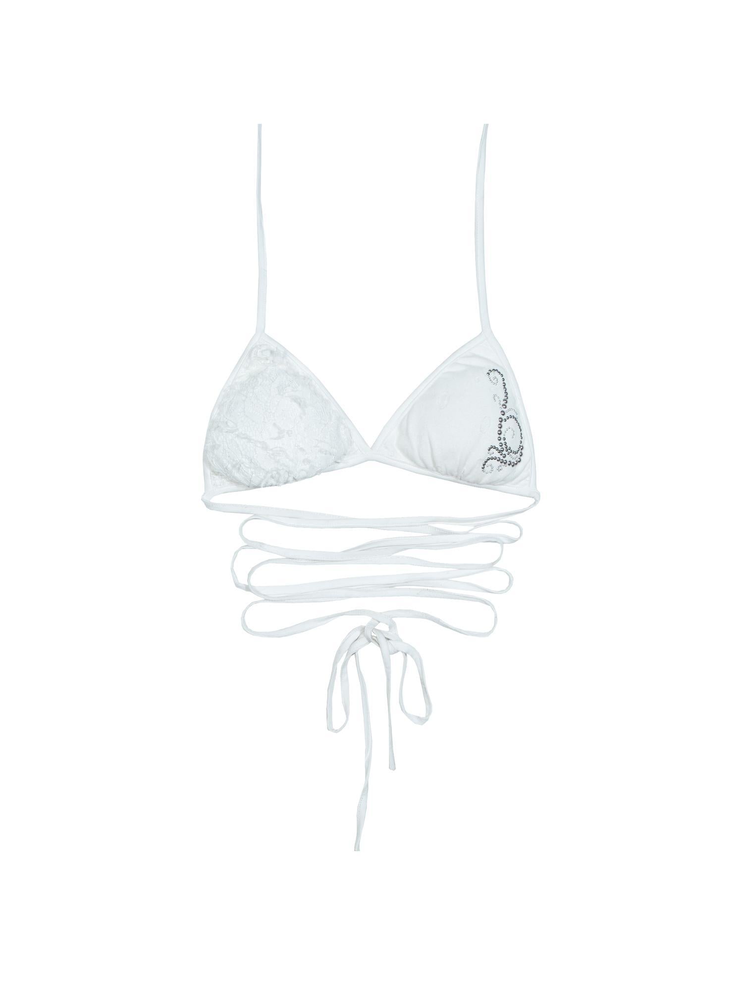 ARIADNAw Ariadna S Punk Diamond Cutout Bikini Top