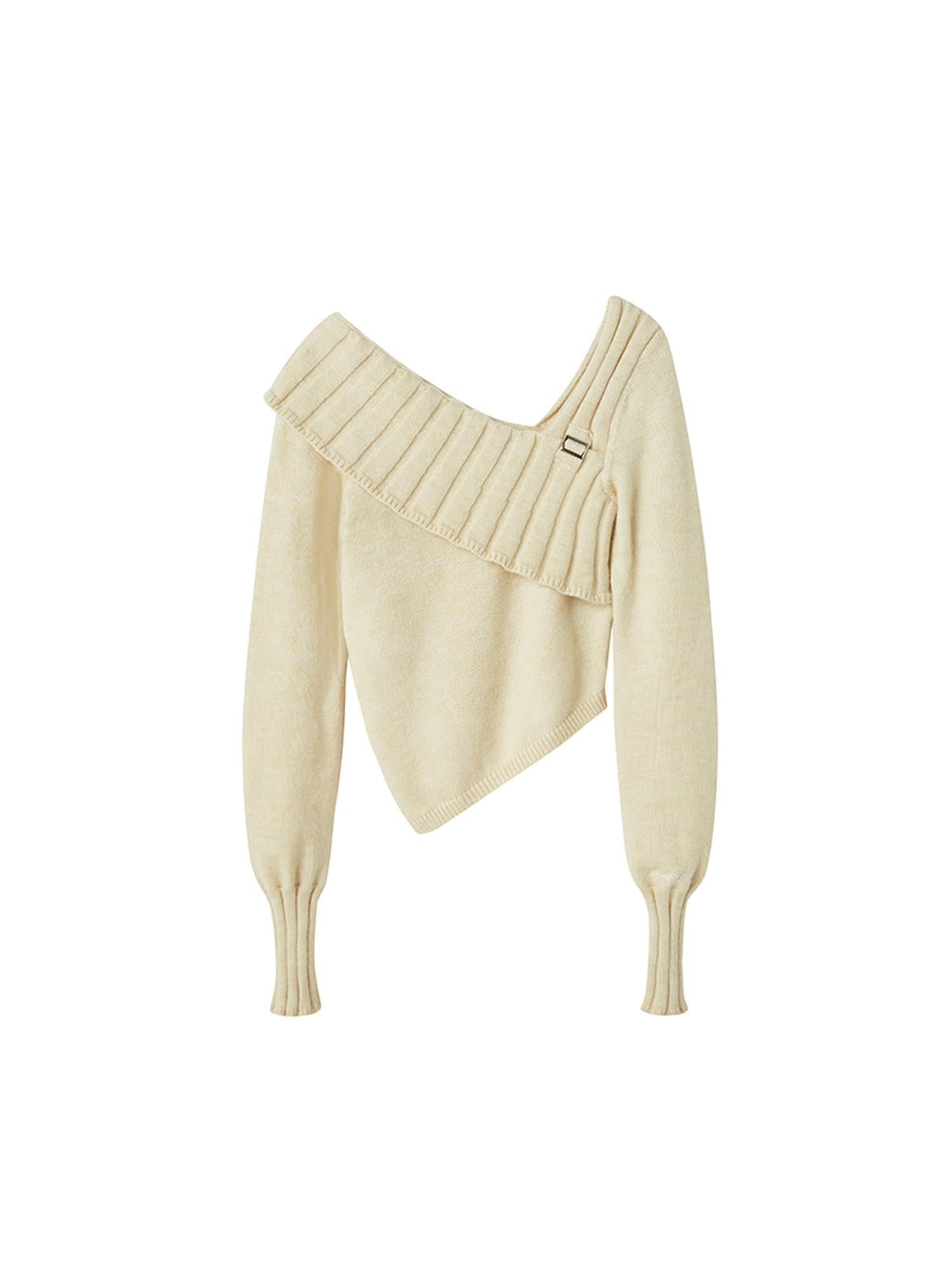 SweetChilling V-Neck Knit Sweater & Layered Pleated Skirt Set For Women
