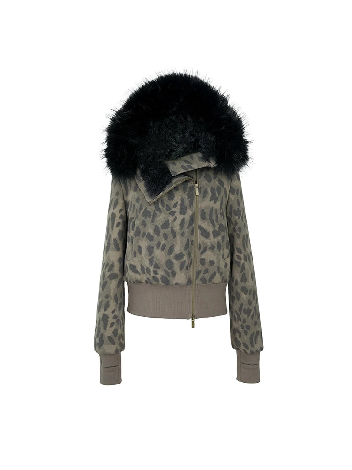Chic Leopard Print Hoodie & Pants Set Slim Fit Casual Outfit
