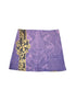 Purple Ethnic Print Mesh Bodycon Mini Skirt