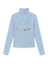 Winter First Snow Print Slim High Neck Long Sleeve T-Shirt
