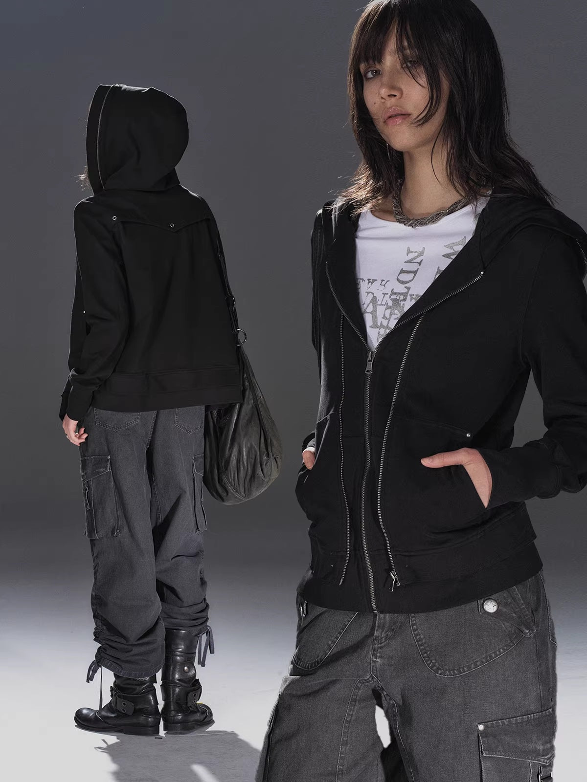 wear_And_tear_Pure_Cotton_Lightweight_Slim_Zip_Punk_Studded_Hooded_Women_Black_Pocket_Hoodies_MISSTT