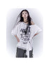 WSW WUSHENWU Ethereal Mesh Sleeve Ruffle Hem Cotton Tee For Versatile Styling