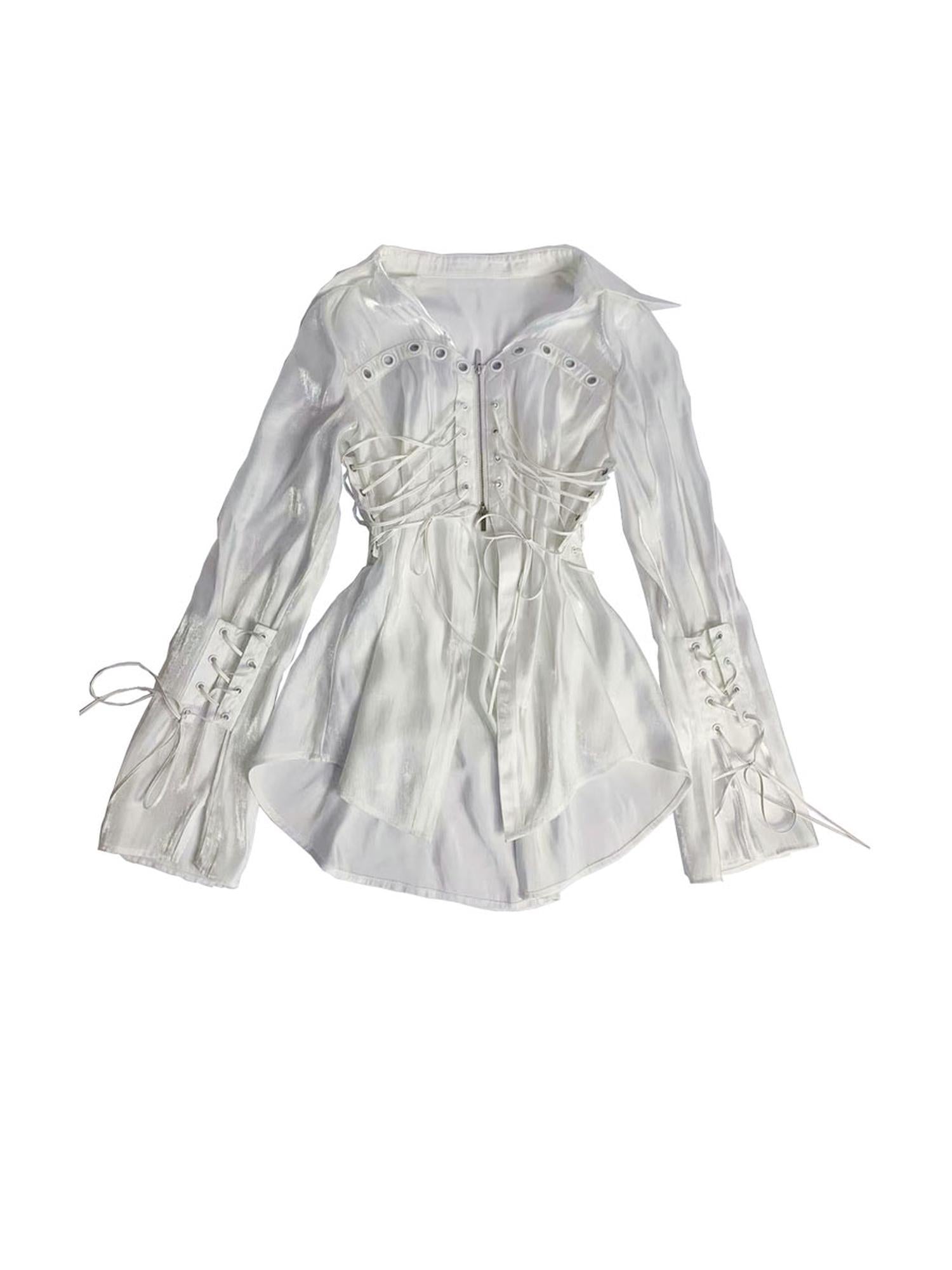 WSW WUSHENWU Moonlight Romance Glitter Waist Top