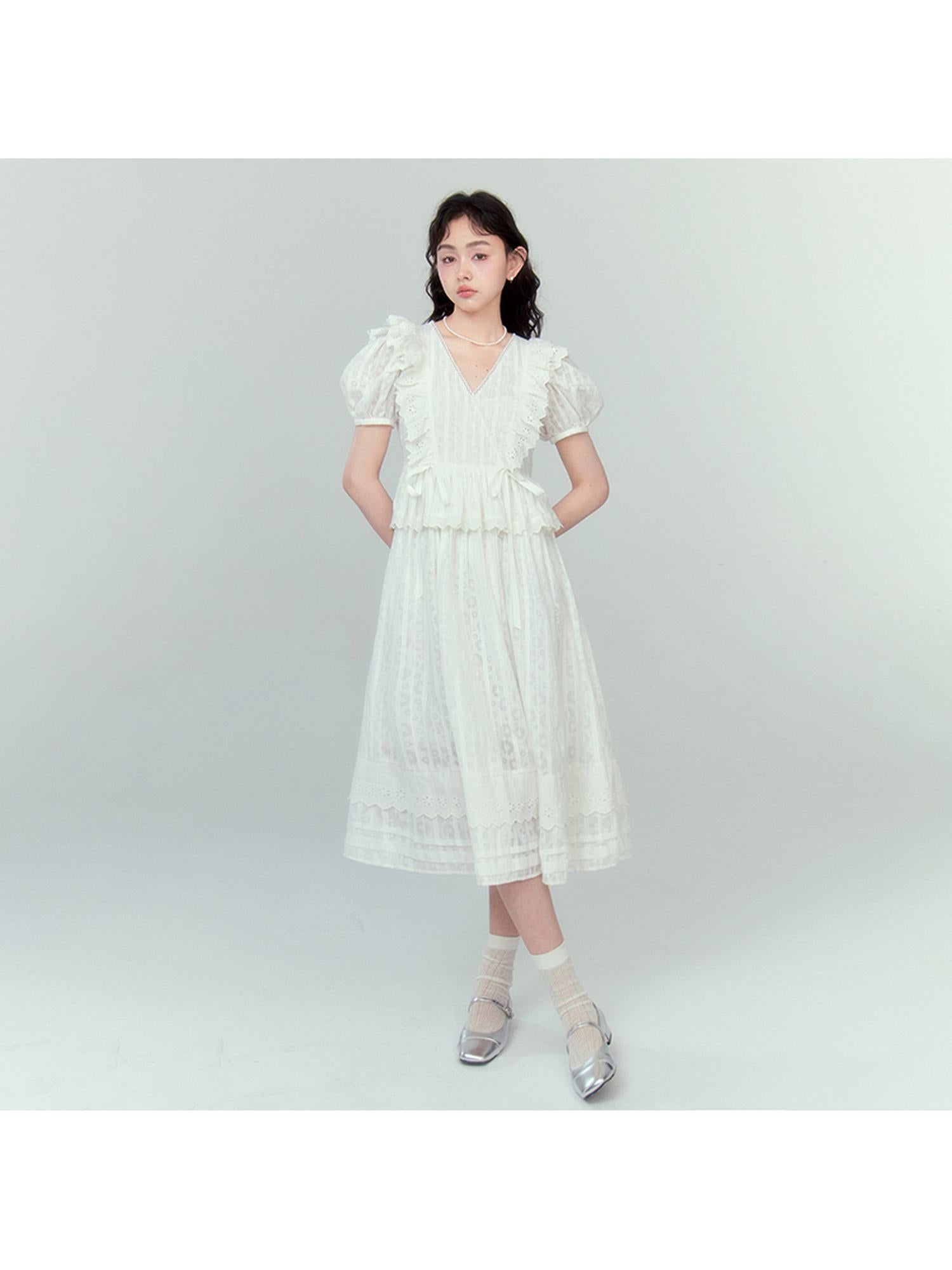 DIDDI MODA French Floral Lace Princess Dress