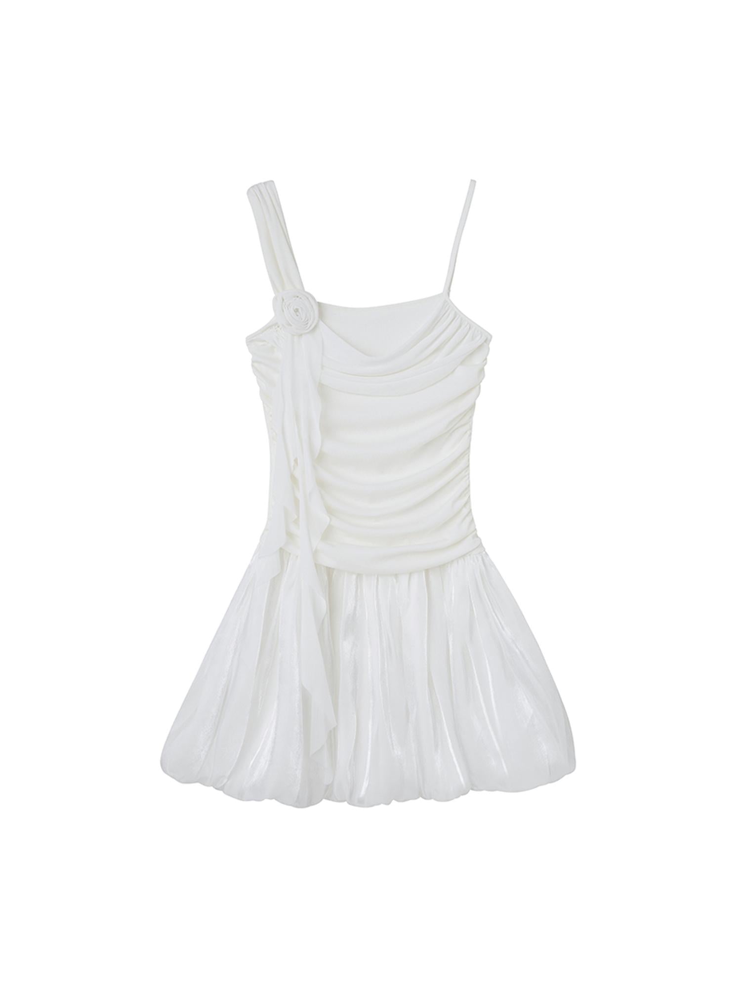 DIDDI MODA Floral Rose Strapless A Line Mini Dress