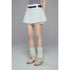 DIDDI MODA Elegant High Waisted Flared Skort With Lace Trim