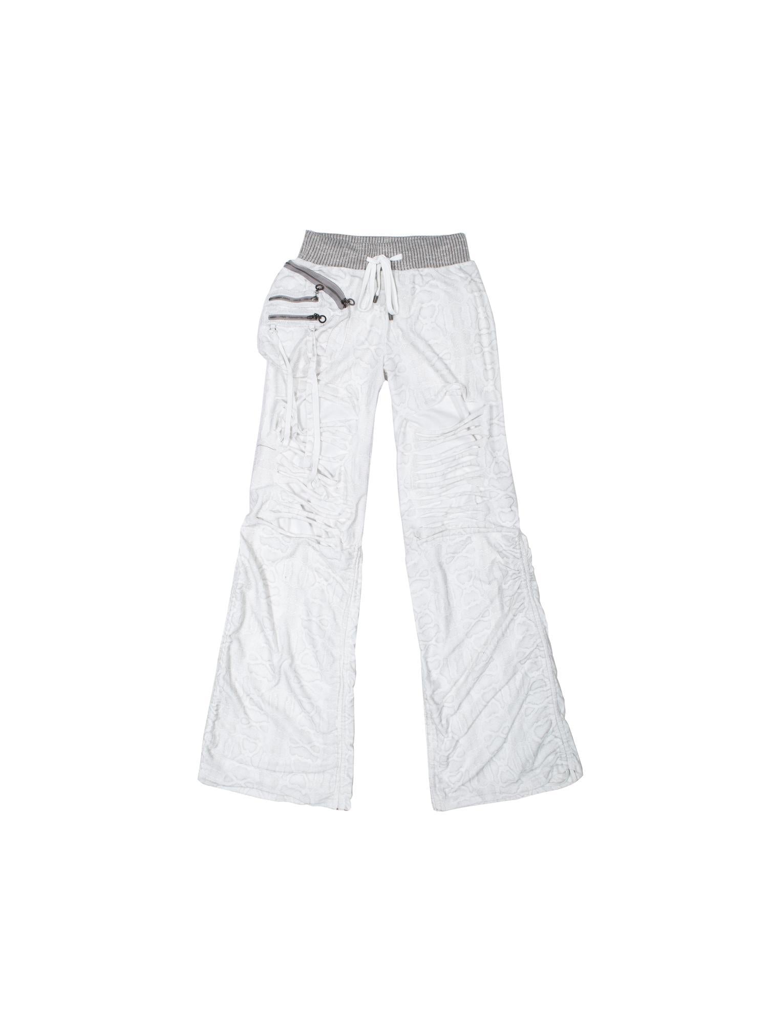 ARIADNAw Y2K Low Rise Ripped Wide Leg Punk Denim Pants