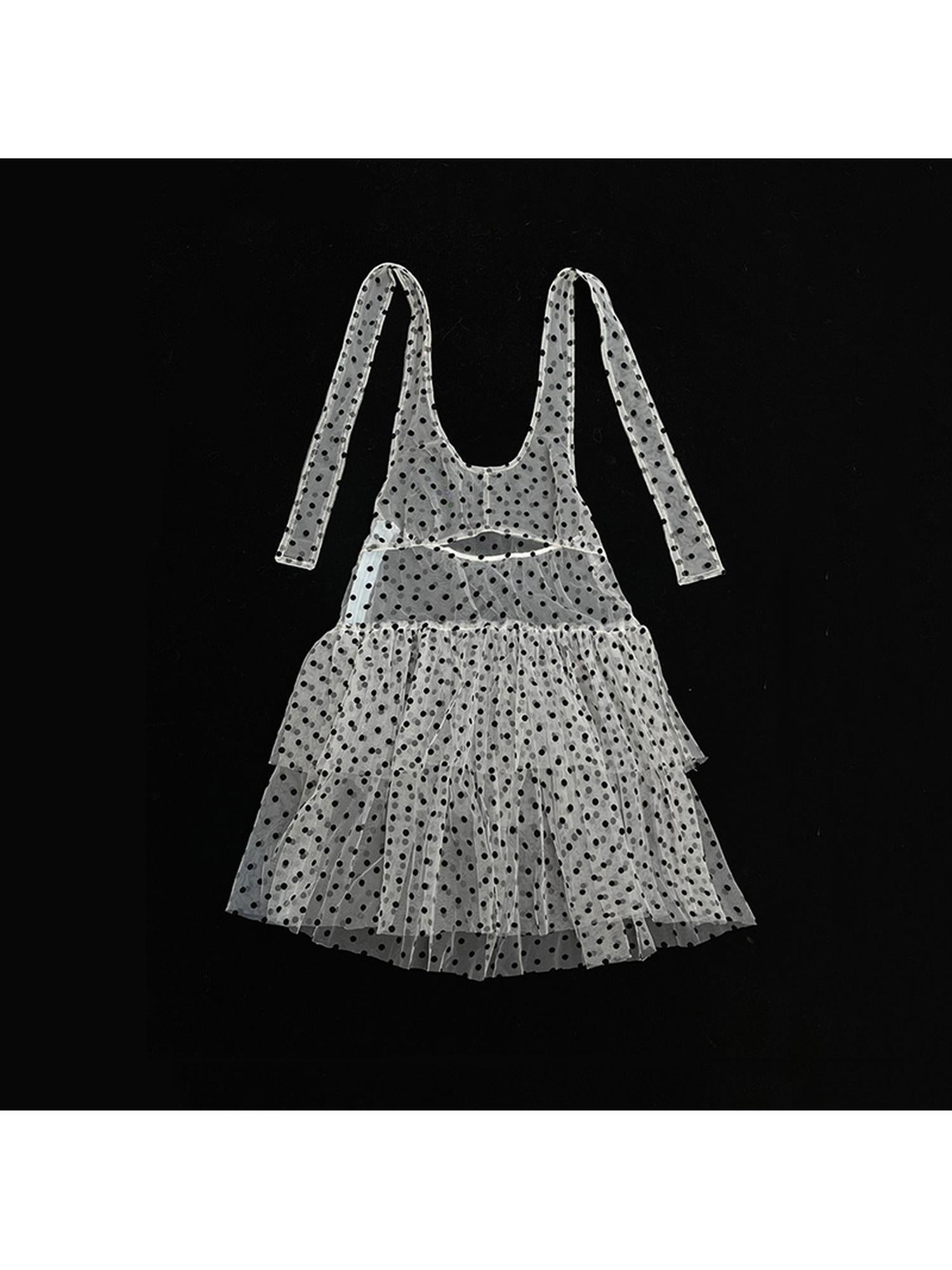 Ttsunami Summer Dot Backless Layered Dress