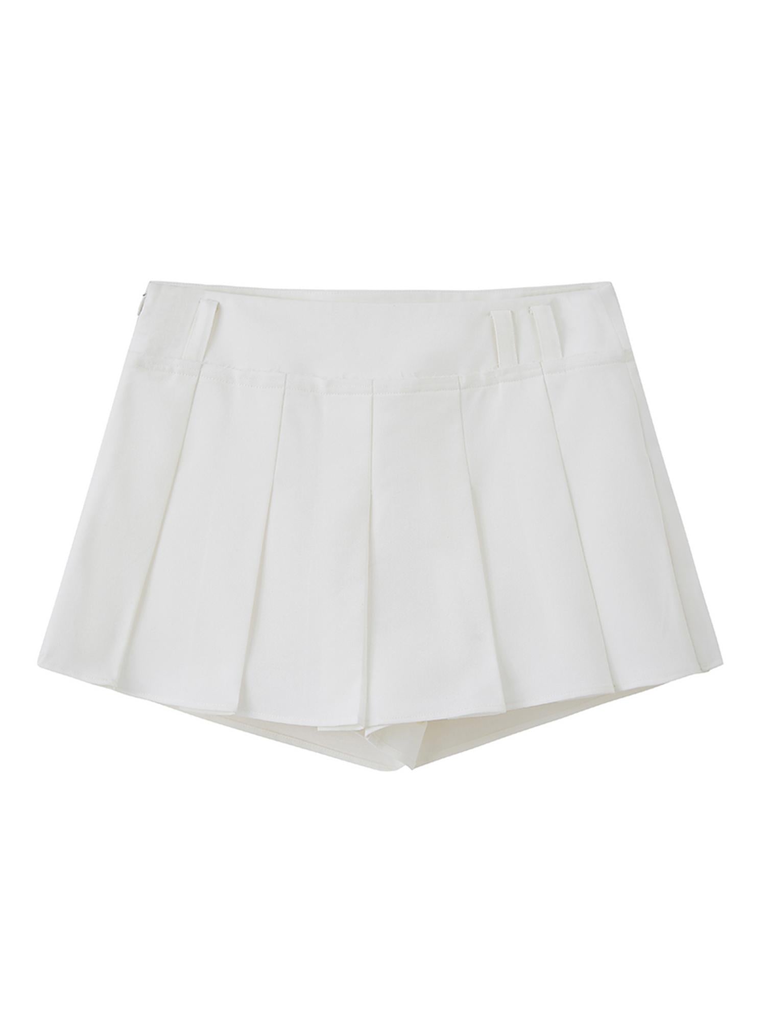 DIDDI MODA Classic Pleated Midi Skirt With Flowy Layered Design