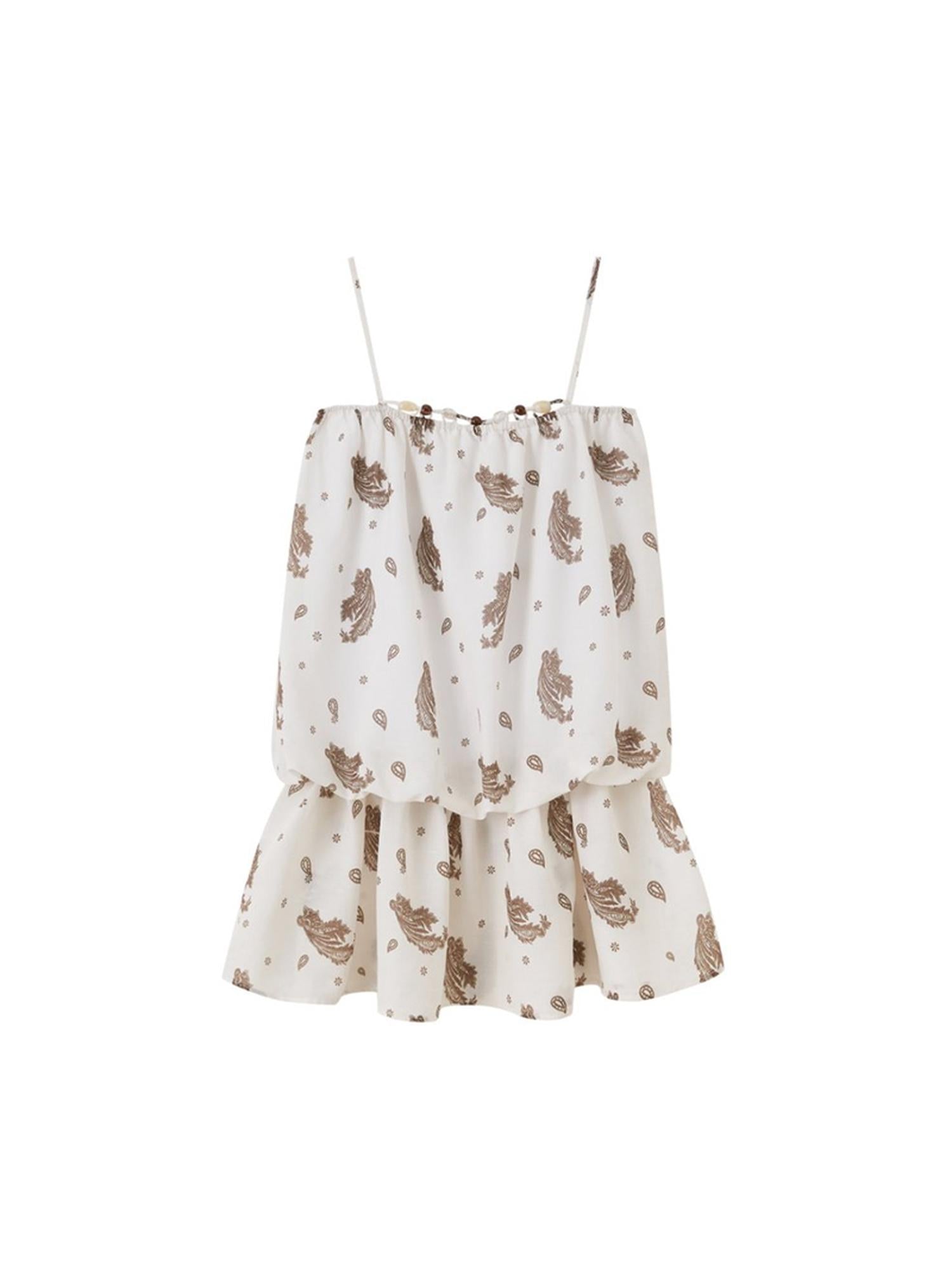 DIDDI MODA Elegant Beaded Paisley Sundress