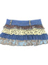 Blue Polka Dot Layered Ruffle Skirt Dresses