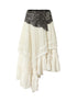 Punk Lace Bustier Skirt Two-Way Wrap Gothic Plaid Dresses