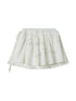 DIDDI MODA Pleated Crystal Embellished Tiered Mini Skirt With Drawstring