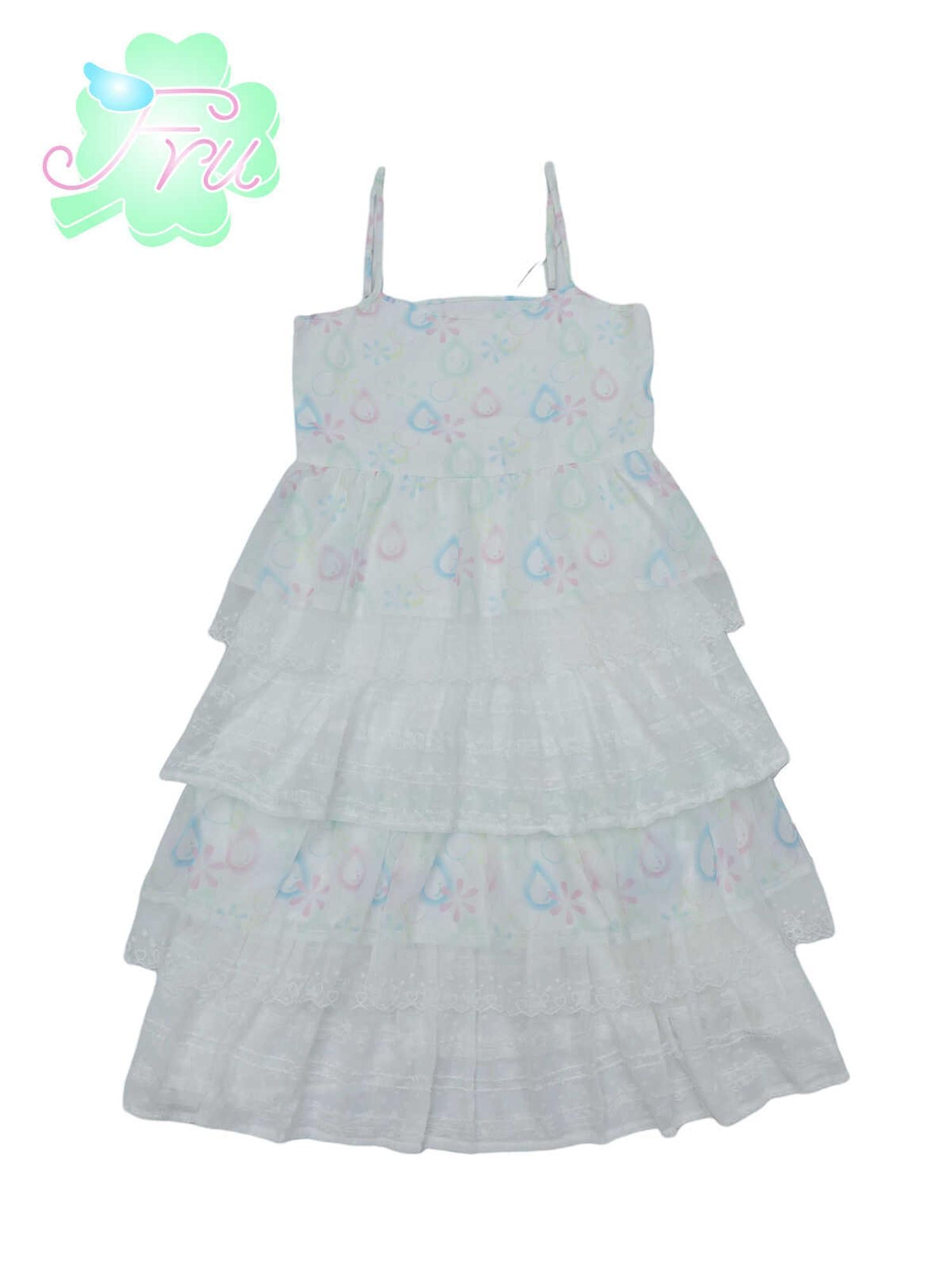 Frufru Gulu Summer Drip Print Sweet Sundress