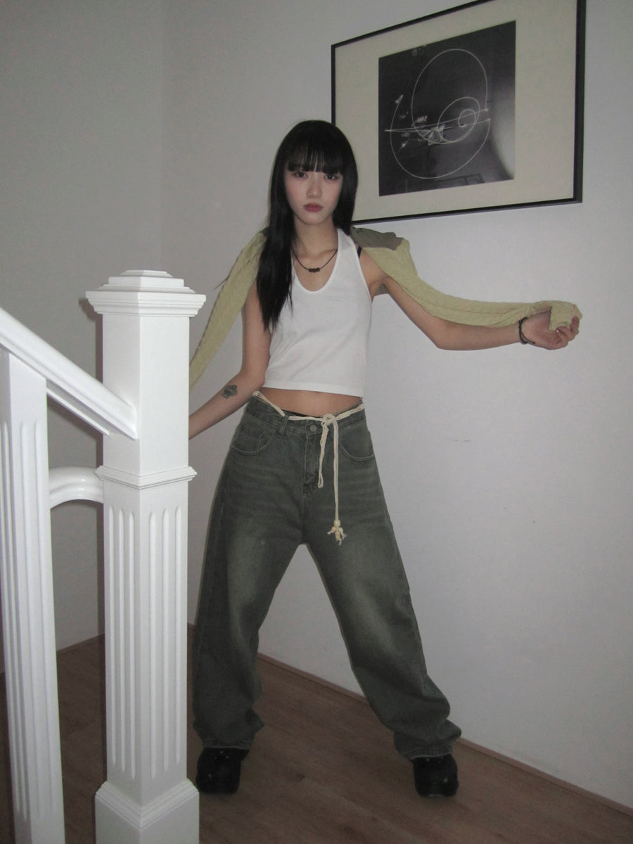 ang project Vintage Handwoven Belt Chain For Women&