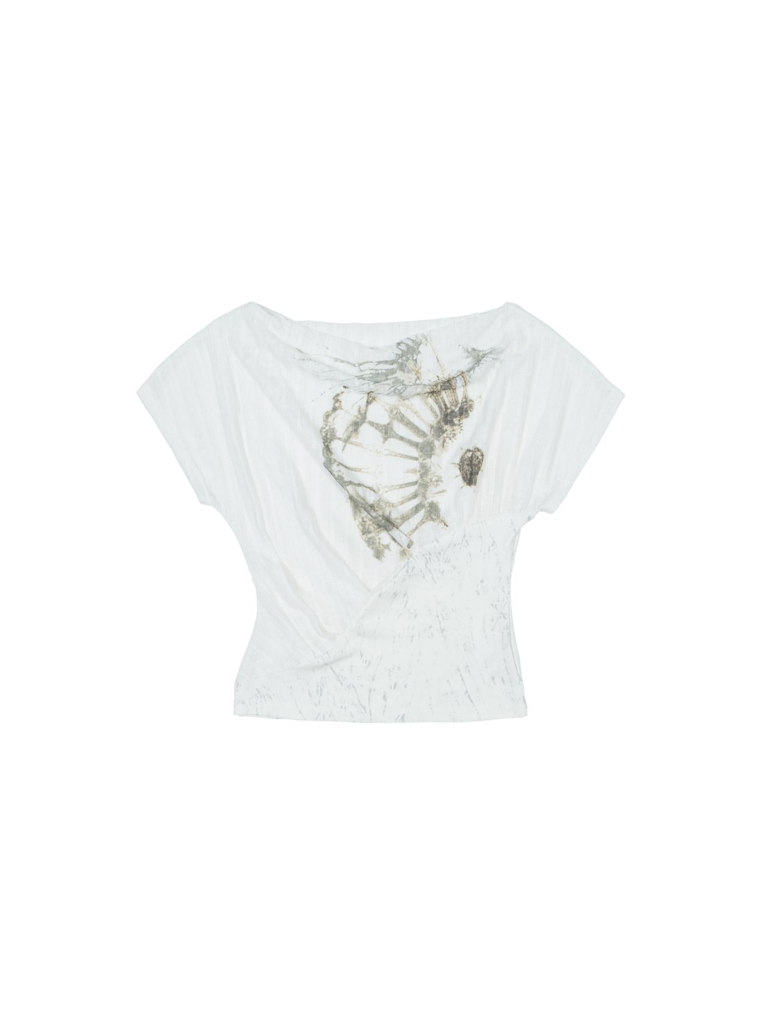 ARIADNAw Transparent Print Multi Wear T Shirt SS25 Lightweight Blend