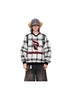 Plaid Polar Fleece Detachable Thermal Couple Oversized Sweatshirt