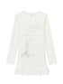 Lace Trim Floral Print Slim Long Sleeve T-Shirt Dresses