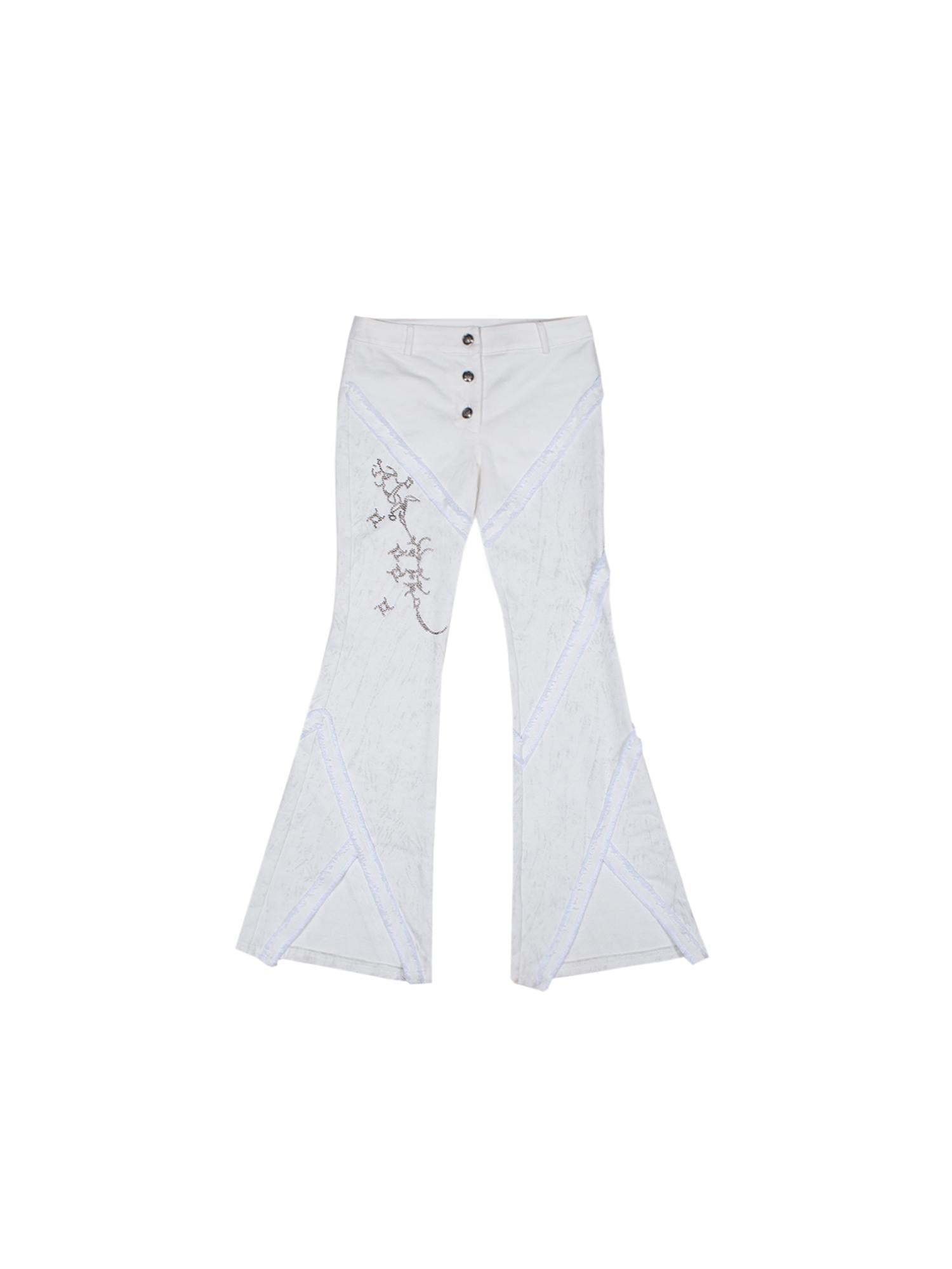 ARIADNAw Y2K Low Rise Flared Pants Sexy Punk Style For Spring
