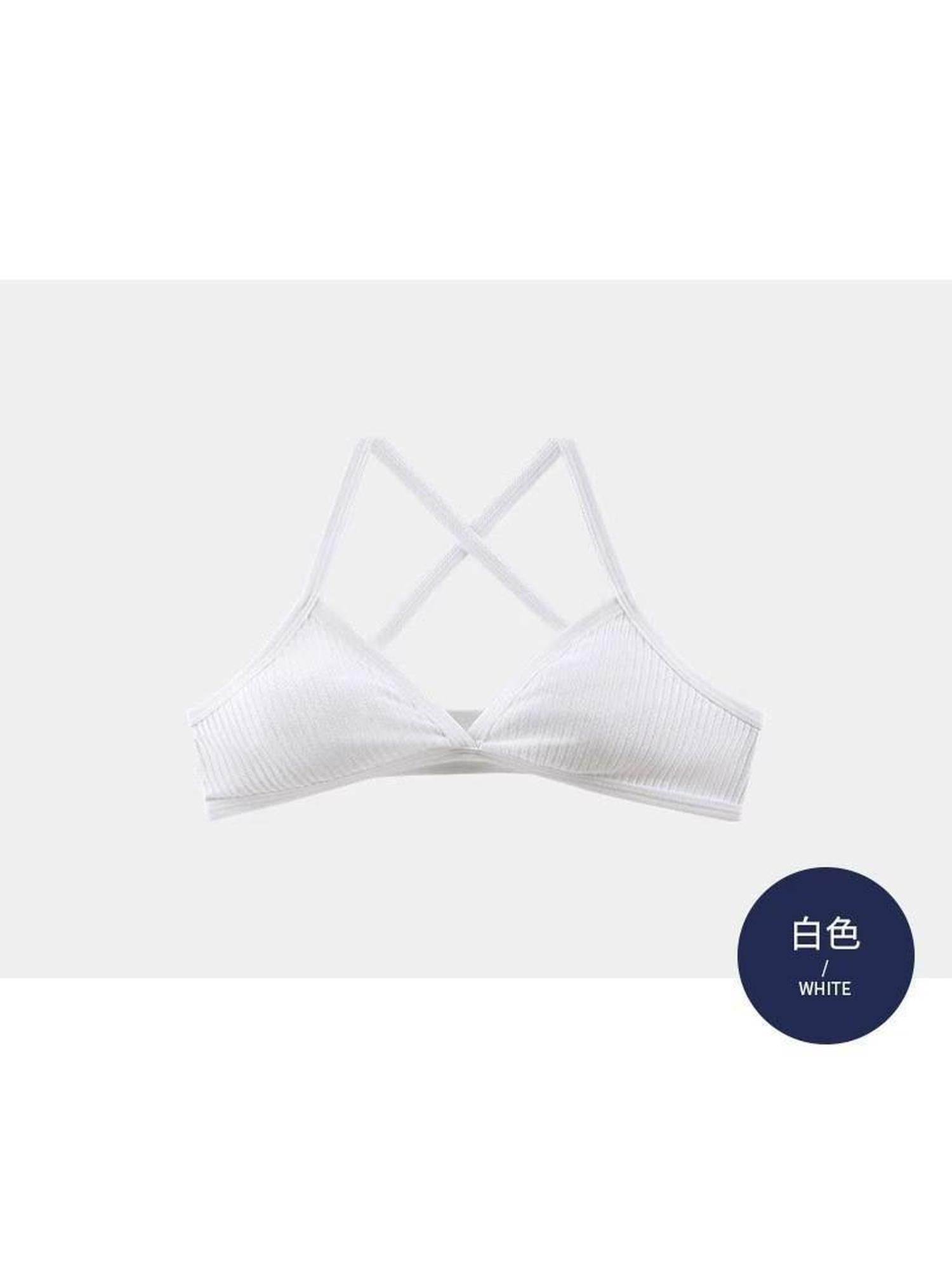 WSW WUSHENWU Cloud Hidden Cherry Blossom Lace Bow Cutout Strap Tee