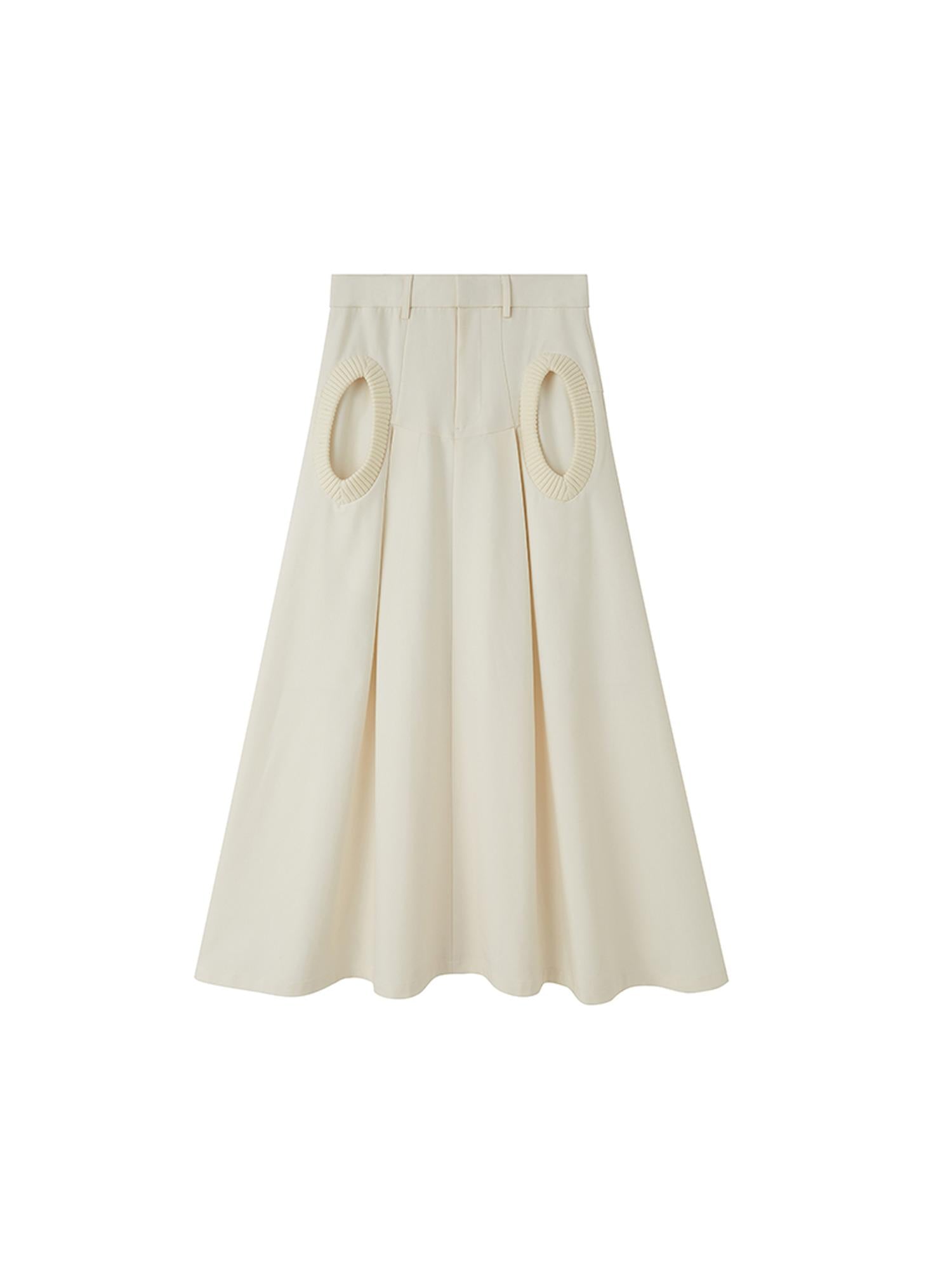 DIDDI MODA Circle Pocket A Line Maxi Skirt