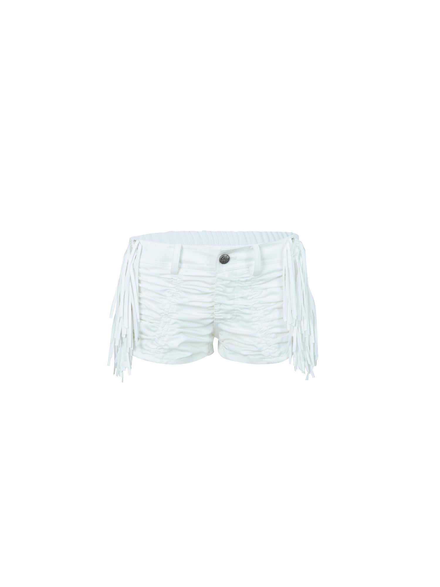 DoublePunch Flowy Fringe Low-Rise Shorts With Detachable Ruffles Shorts