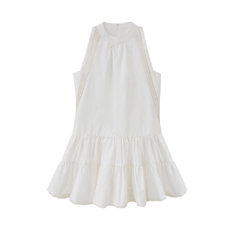 DIDDI MODA Elegant Beaded Butterfly Halter Dress