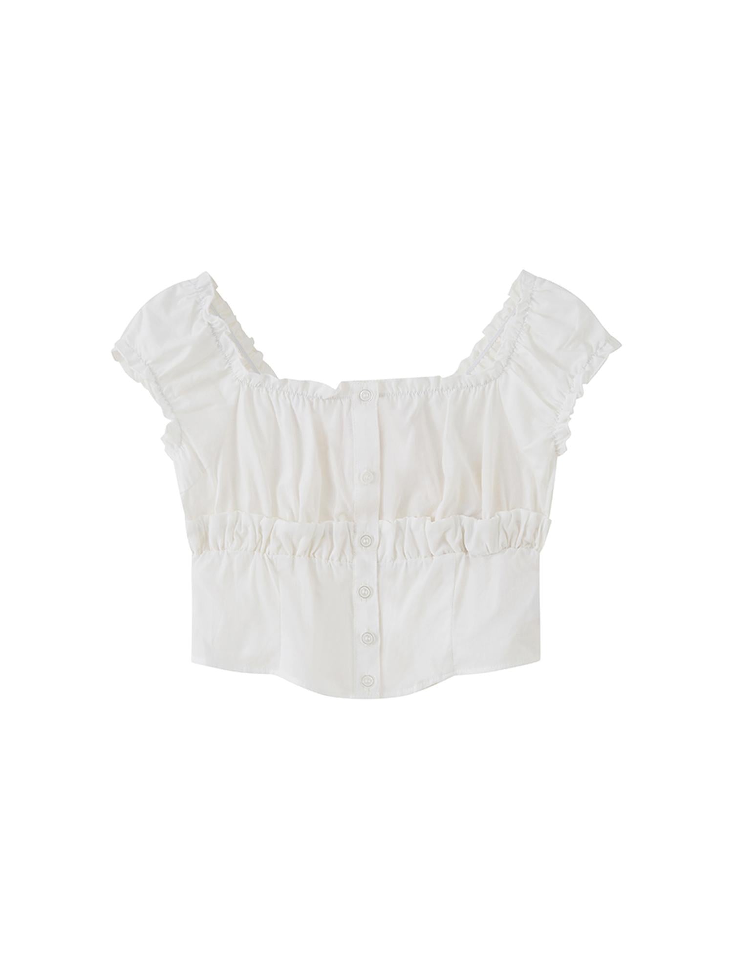 SweetChilling Summer Farmhouse Style High-Waist Shirt Vest Skirt Set