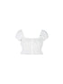 French Sexy Ruffled Crop Top Lace Skirt Set Island Vacation Outfits