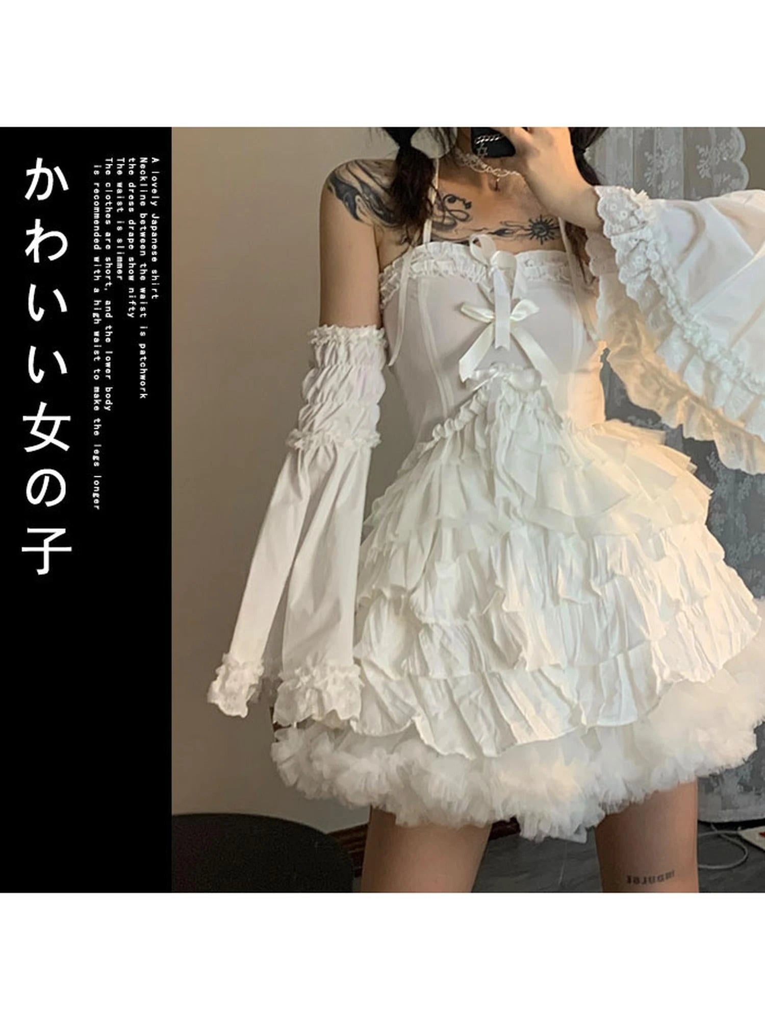 Spider Web Wave Sleeveless Slit Dress