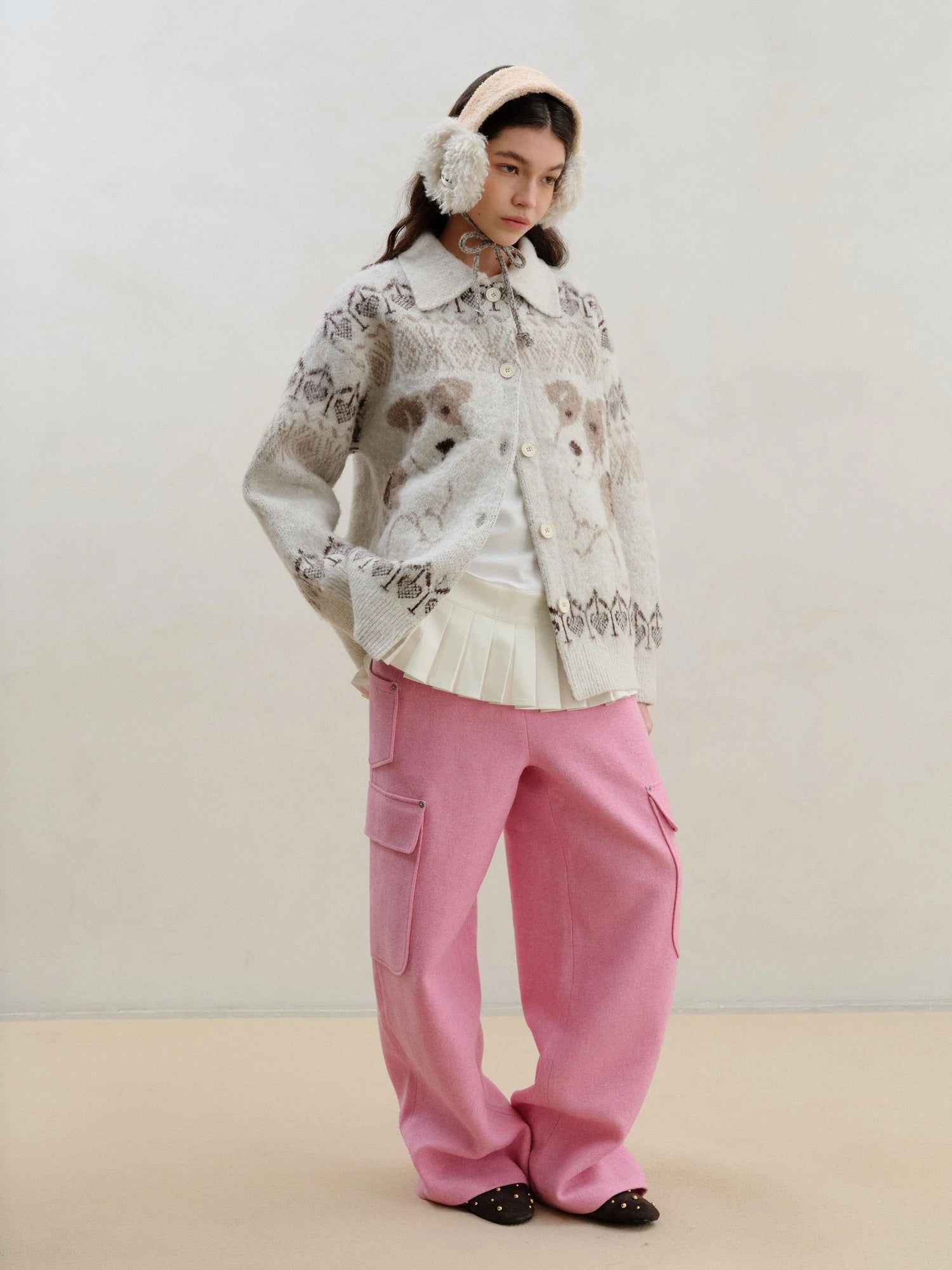 Double Tone Wool Blend Winter Ear Muffs