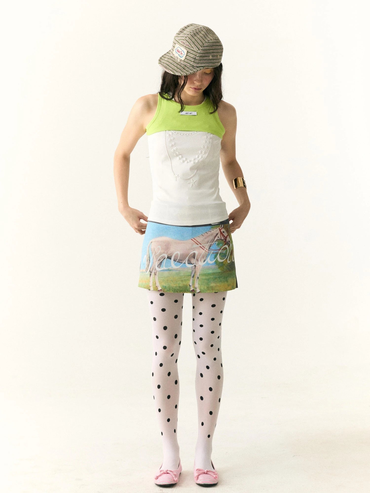 Floral Print Safety Shorts Skirt with Detachable Belt