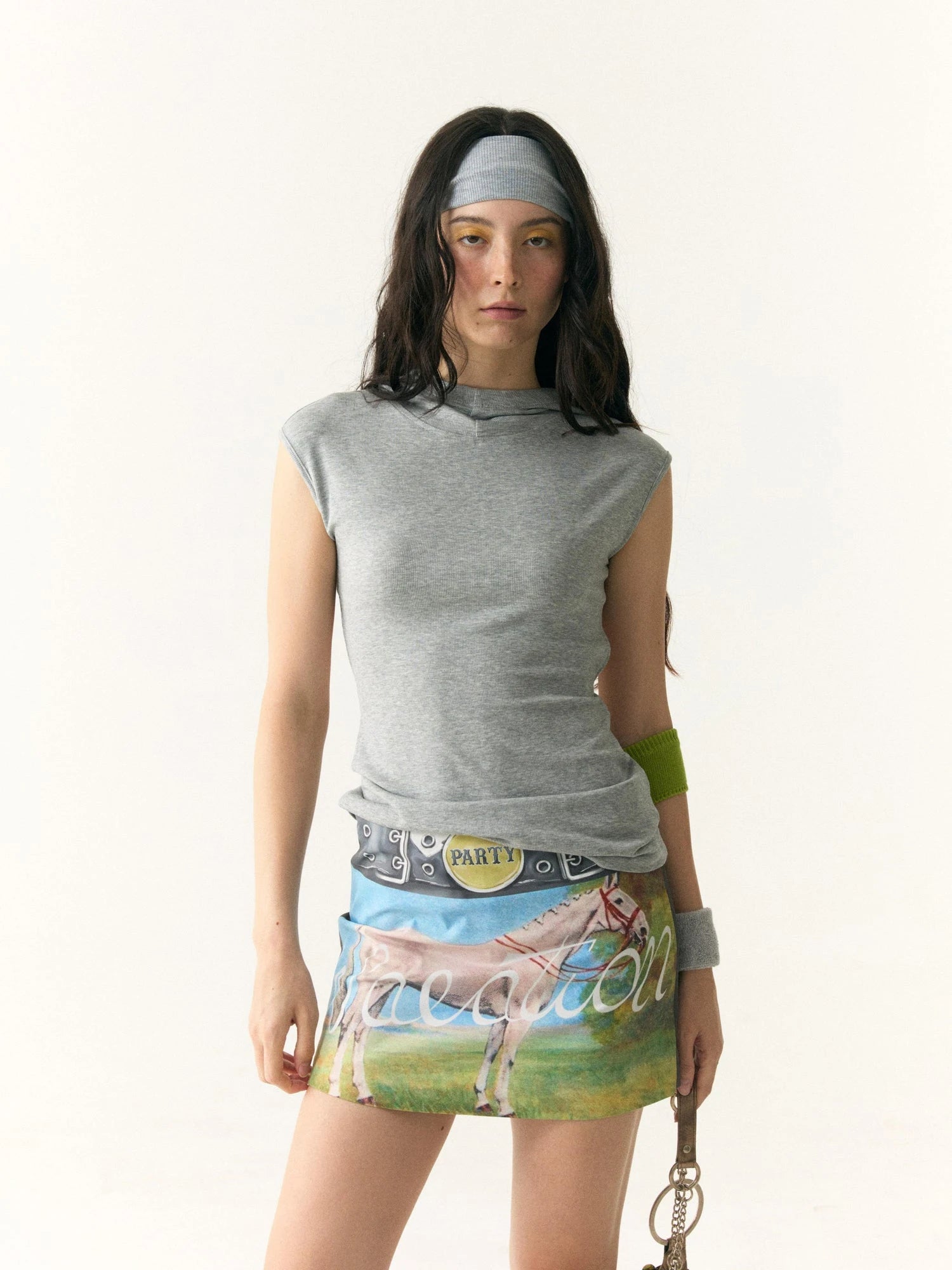 Modal Hooded Backless Stretch T-shirt
