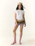 Wii Wil Polka Dot Bow Pearl Necklace Print T-shirt