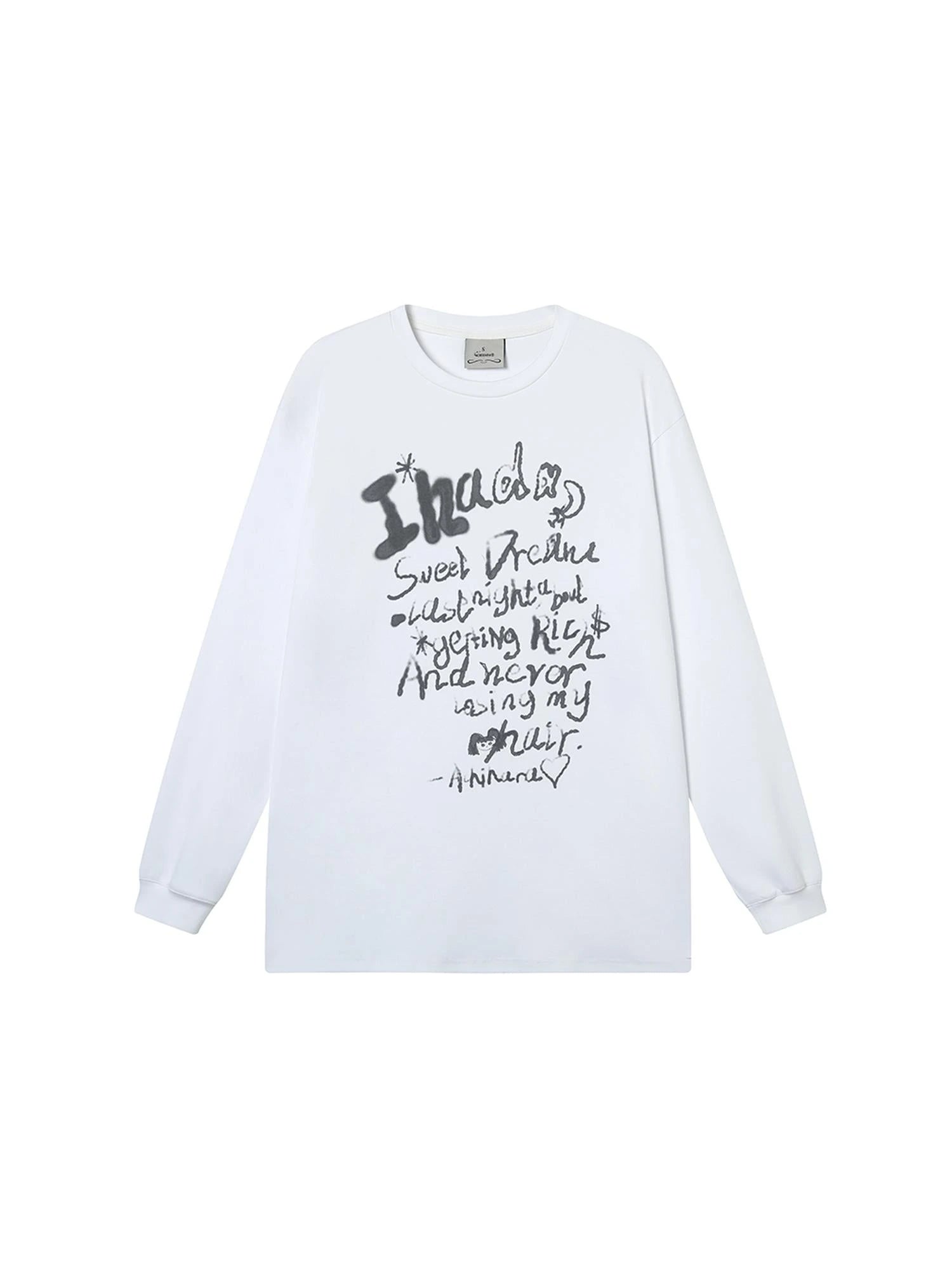 Wish Tee Loose Graphic Print Top For Luck And Style