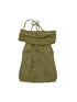 Vintage Distressed Off-Shoulder Hooded Backless Top