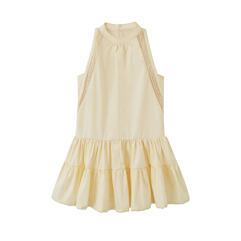 DIDDI MODA Elegant Beaded Butterfly Halter Dress