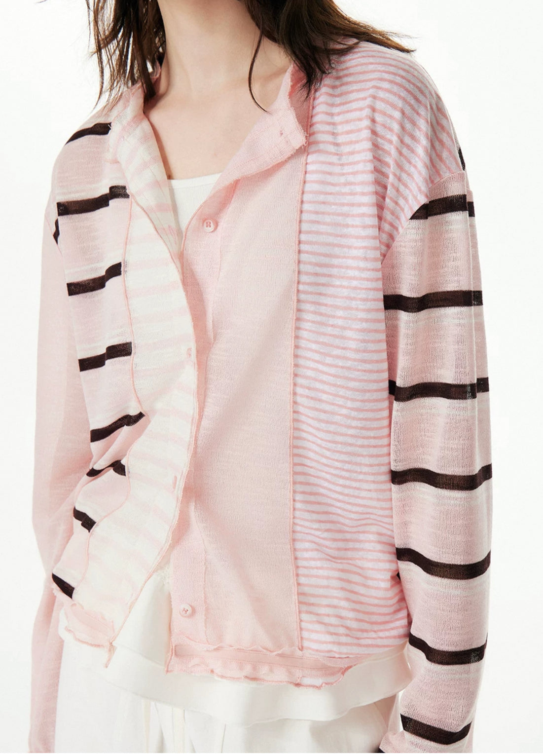 Outthe Blue SS25: "Asymmetric Lyocell Blend Cardigan" – Where Whimsy Meets Effortless Elegance