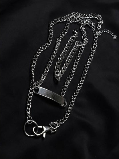 ANYQUESTION Chain Link Decorative Necklace Matching Women&