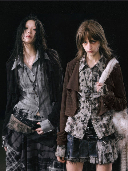 Cest Nous Colorblock Patchwork Faux Layered Women&