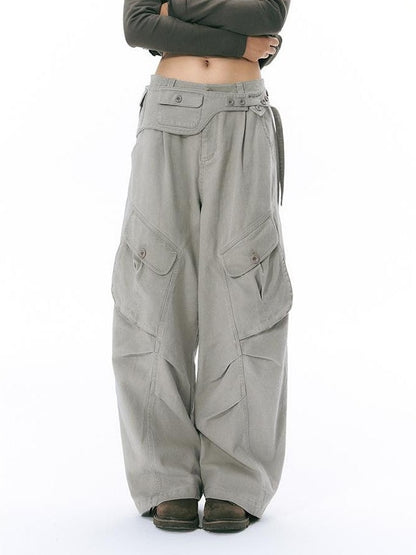 NAPSNAPS Floral Print Distressed Wide Leg Cotton Women&