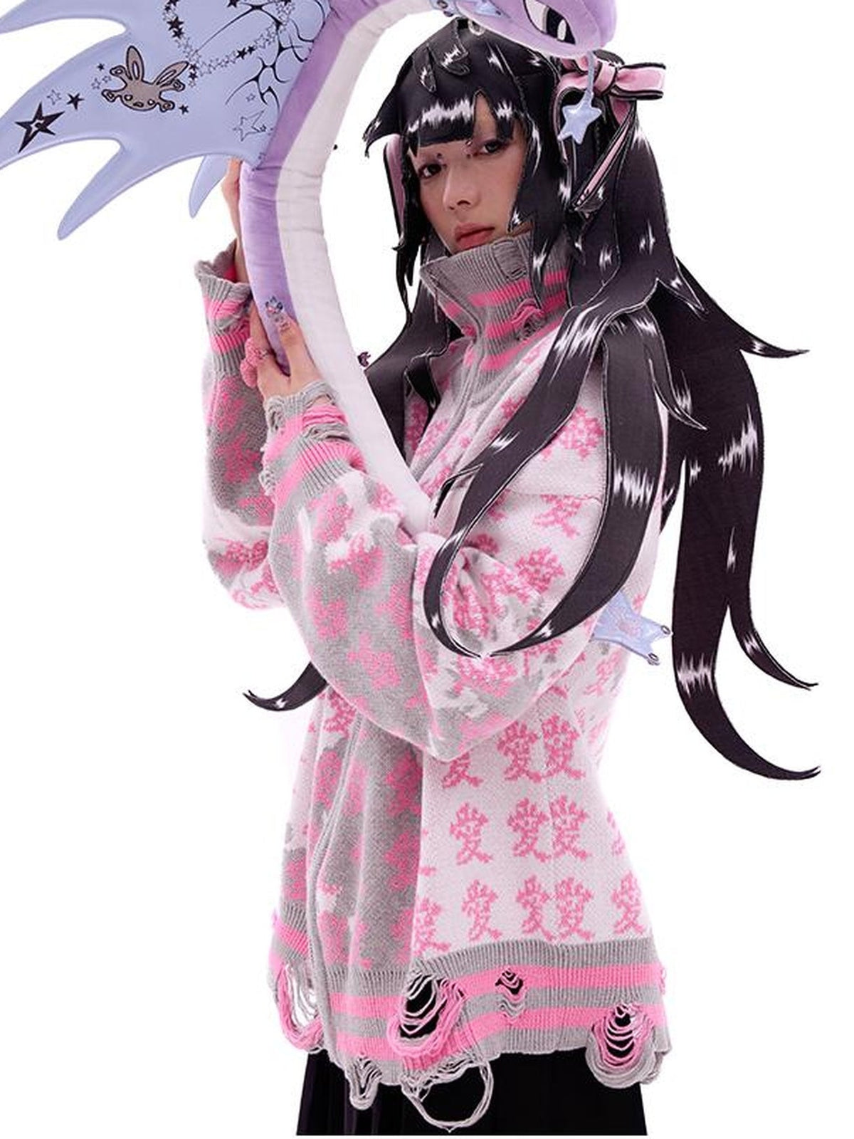 CFIERCE Double Ponytail Wig Hat With Adjustable Straps