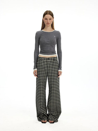 AFTADAWN Colorblock Faux Two Piece Women&