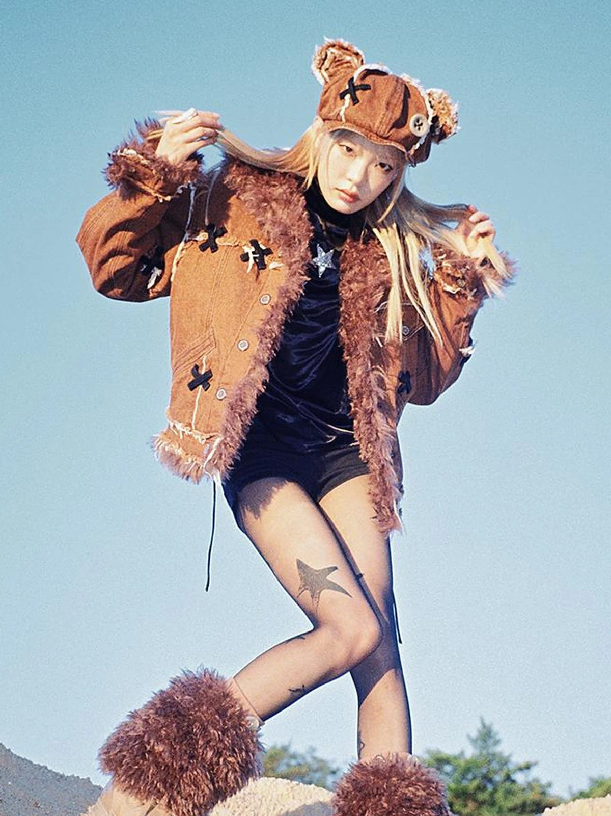 CFIERCE Abandoned Teddy Bear Doll Hat